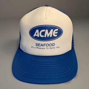 Vintage 1980’s Trucker Hat Snapback Cap ACME Food Service Seafood Rare EUC 3